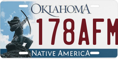 OK license plate 178AFM