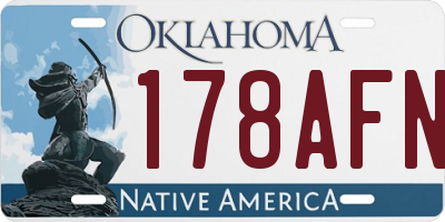 OK license plate 178AFN