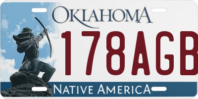 OK license plate 178AGB