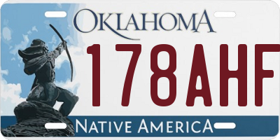 OK license plate 178AHF