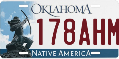 OK license plate 178AHM