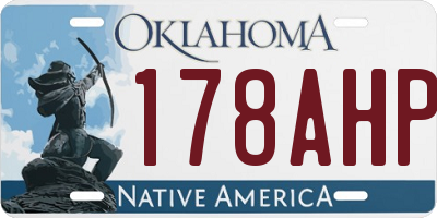 OK license plate 178AHP