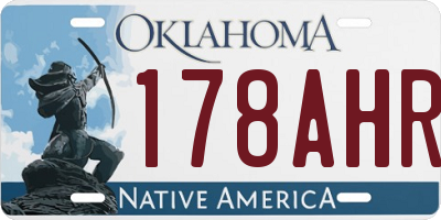 OK license plate 178AHR