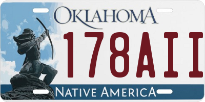 OK license plate 178AII