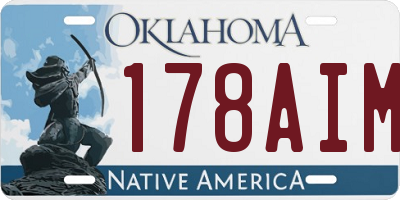 OK license plate 178AIM