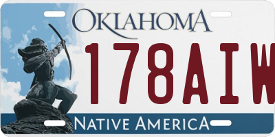 OK license plate 178AIW