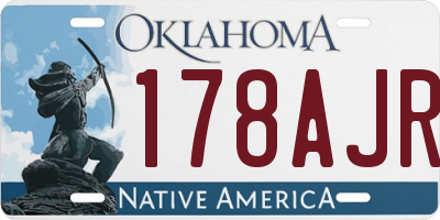 OK license plate 178AJR