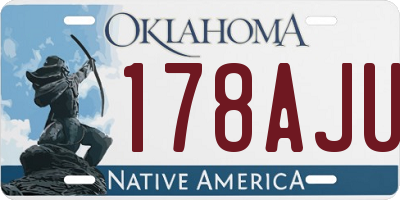 OK license plate 178AJU