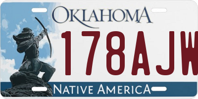 OK license plate 178AJW