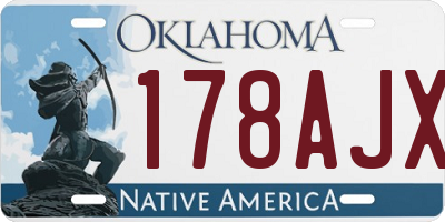 OK license plate 178AJX