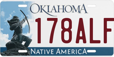 OK license plate 178ALF