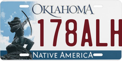 OK license plate 178ALH