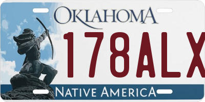 OK license plate 178ALX