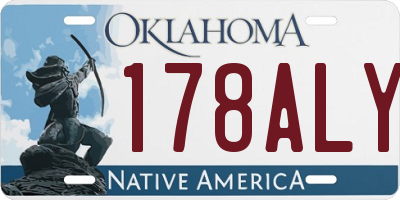 OK license plate 178ALY