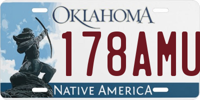OK license plate 178AMU