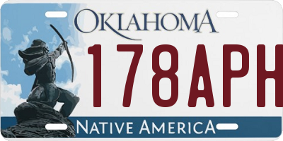 OK license plate 178APH