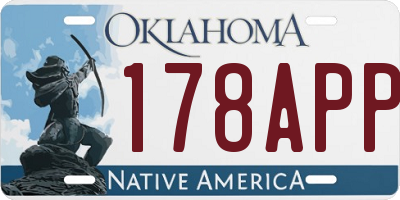 OK license plate 178APP