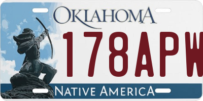 OK license plate 178APW