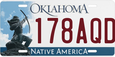 OK license plate 178AQD