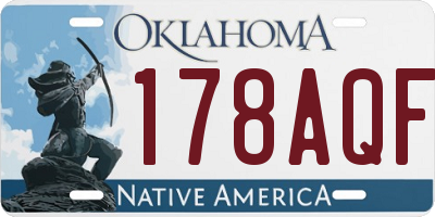 OK license plate 178AQF