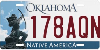 OK license plate 178AQN