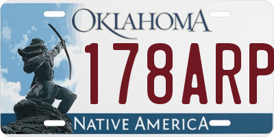 OK license plate 178ARP