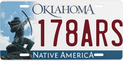 OK license plate 178ARS