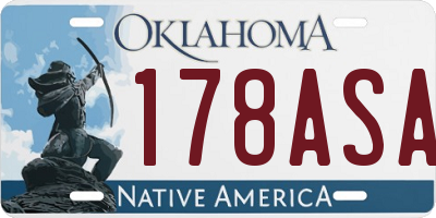 OK license plate 178ASA