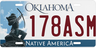 OK license plate 178ASM