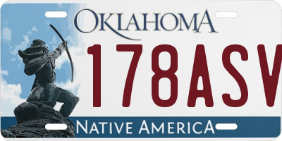 OK license plate 178ASV