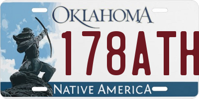 OK license plate 178ATH