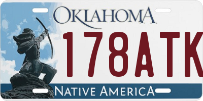 OK license plate 178ATK