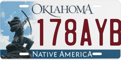 OK license plate 178AYB