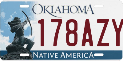 OK license plate 178AZY