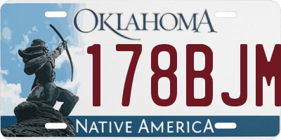 OK license plate 178BJM