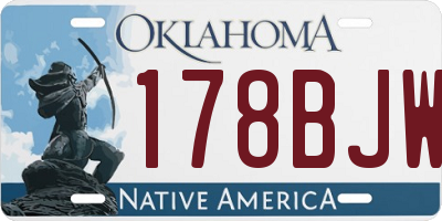 OK license plate 178BJW