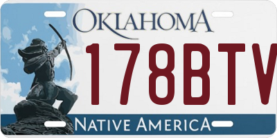 OK license plate 178BTV