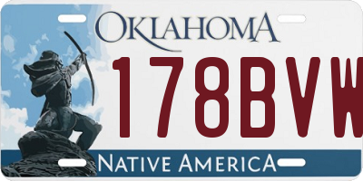 OK license plate 178BVW