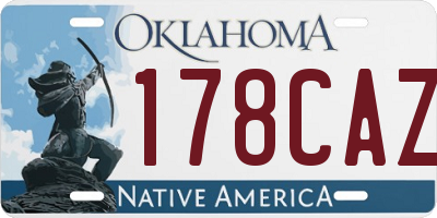 OK license plate 178CAZ