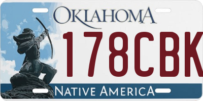 OK license plate 178CBK