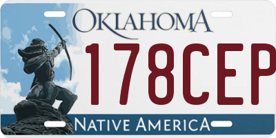 OK license plate 178CEP