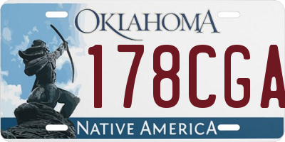 OK license plate 178CGA