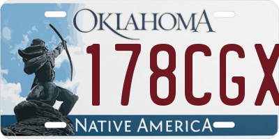 OK license plate 178CGX