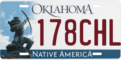 OK license plate 178CHL