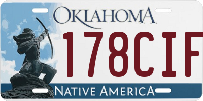 OK license plate 178CIF