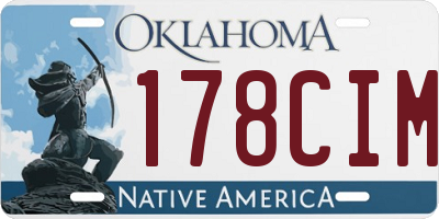 OK license plate 178CIM