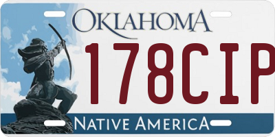 OK license plate 178CIP