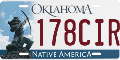 OK license plate 178CIR