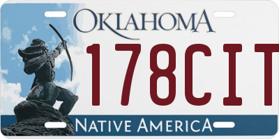 OK license plate 178CIT