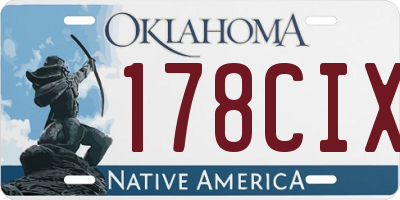 OK license plate 178CIX